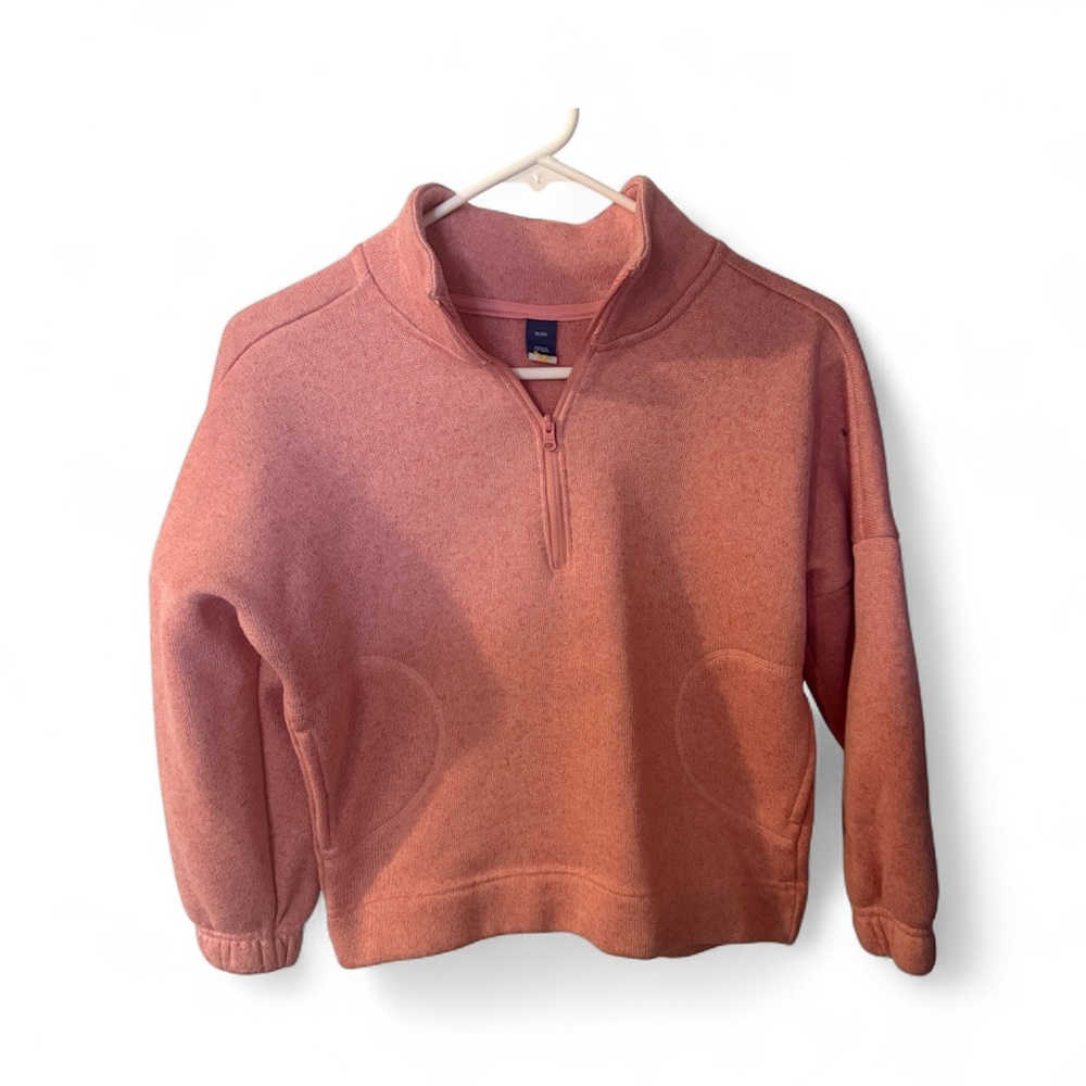 Old Navy Kids Half-Zip Sweatshirt Pink Sz 8